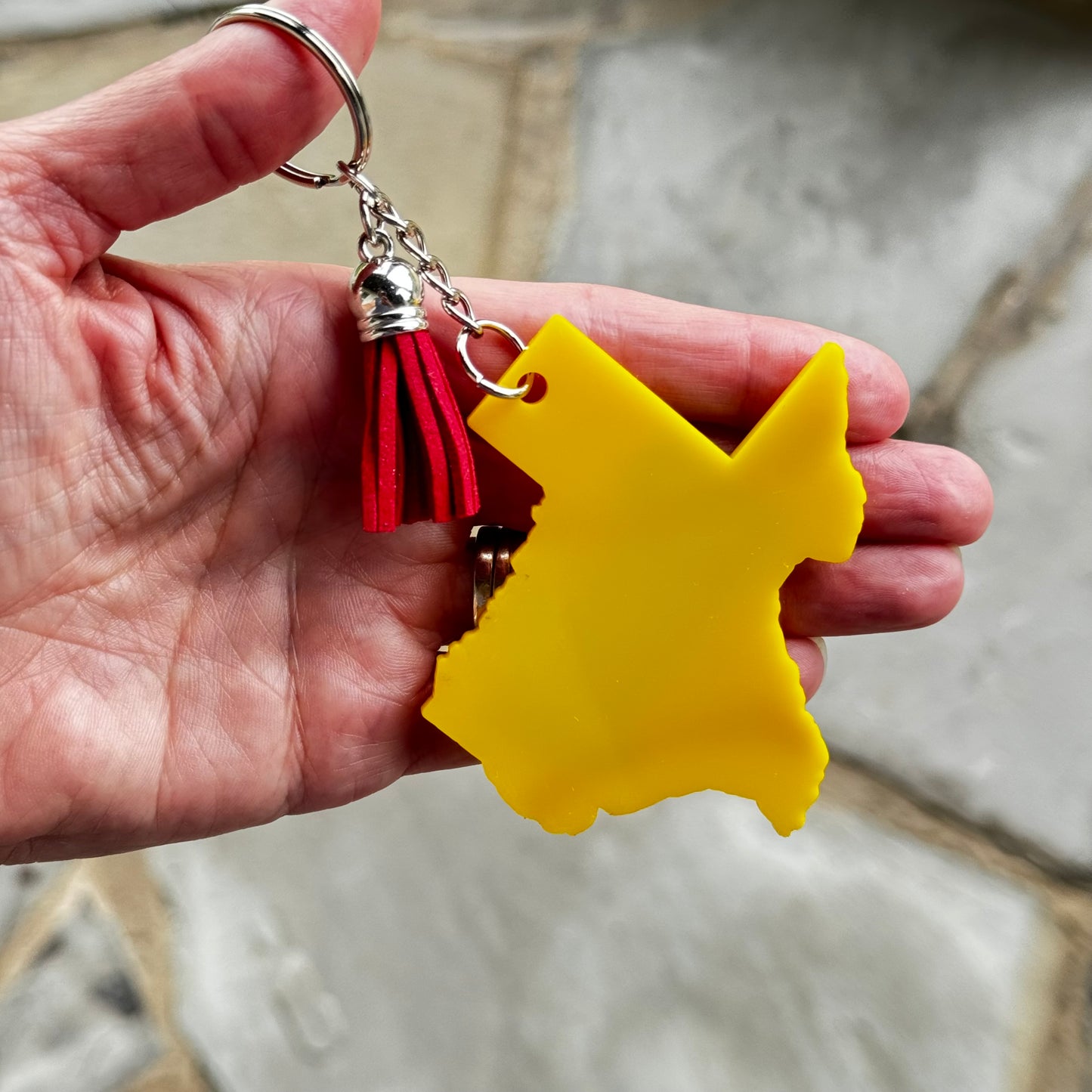 Softball Name Tag State of Texas Shape Keychain