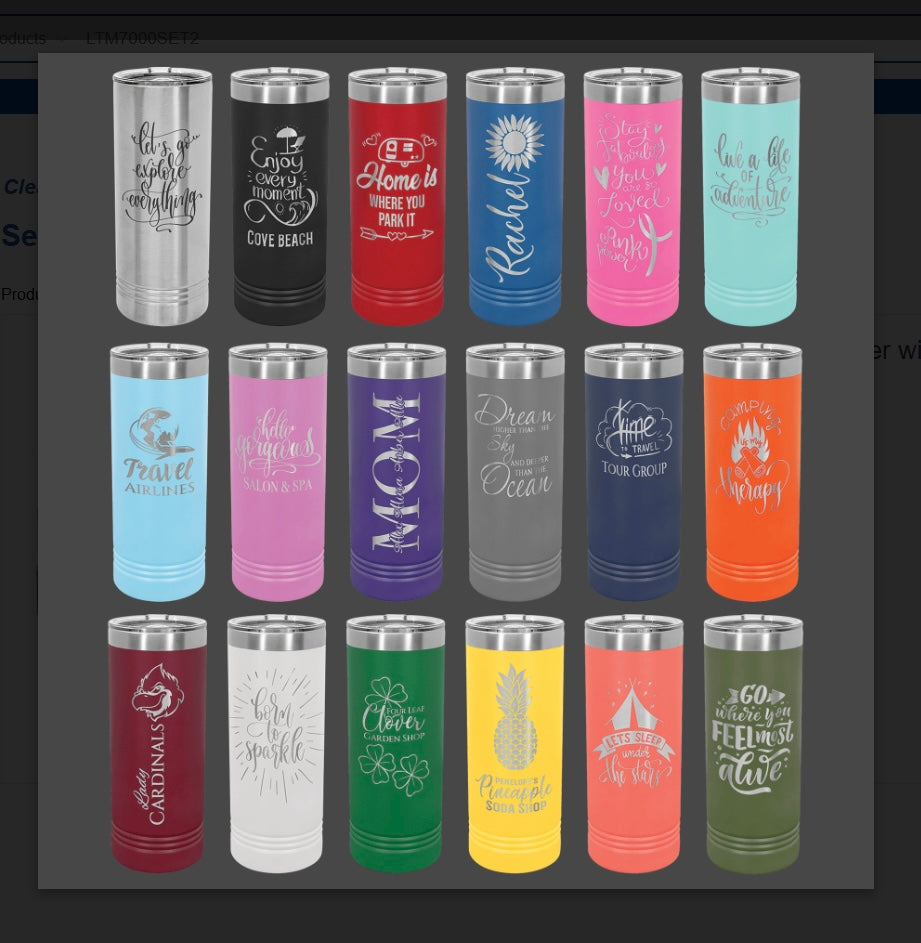 Custom Tumblers Engraved 22oz
