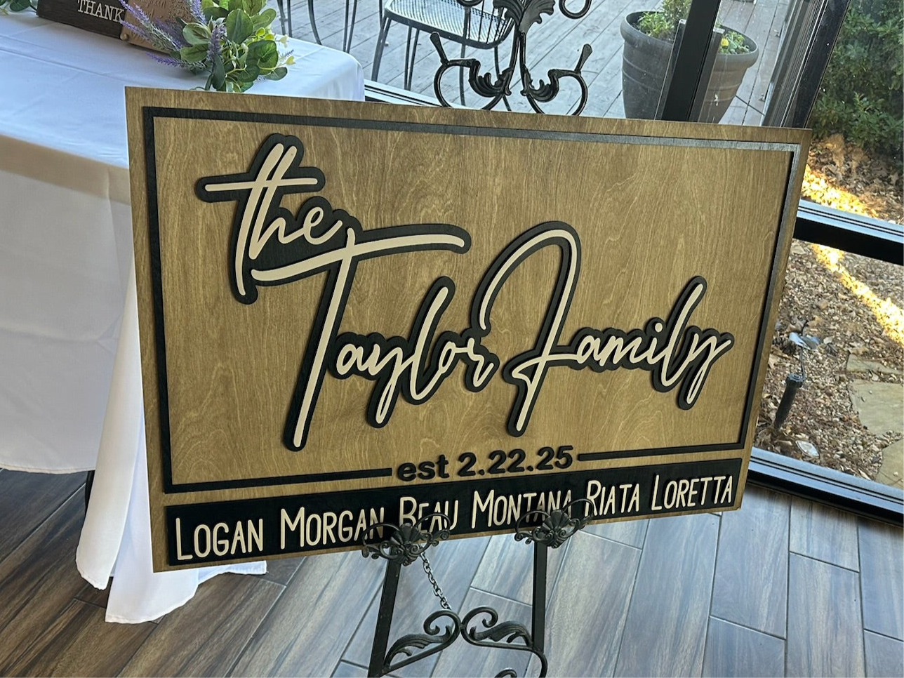 Custom Family Name Home Wall Decor
