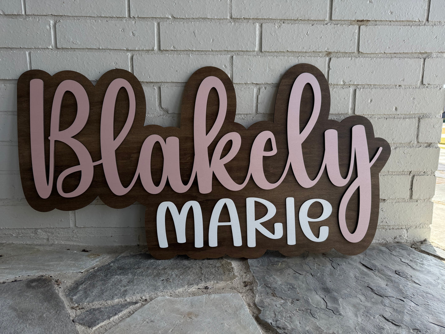 First Name Middle Name Custom Home Wall Decor Sign