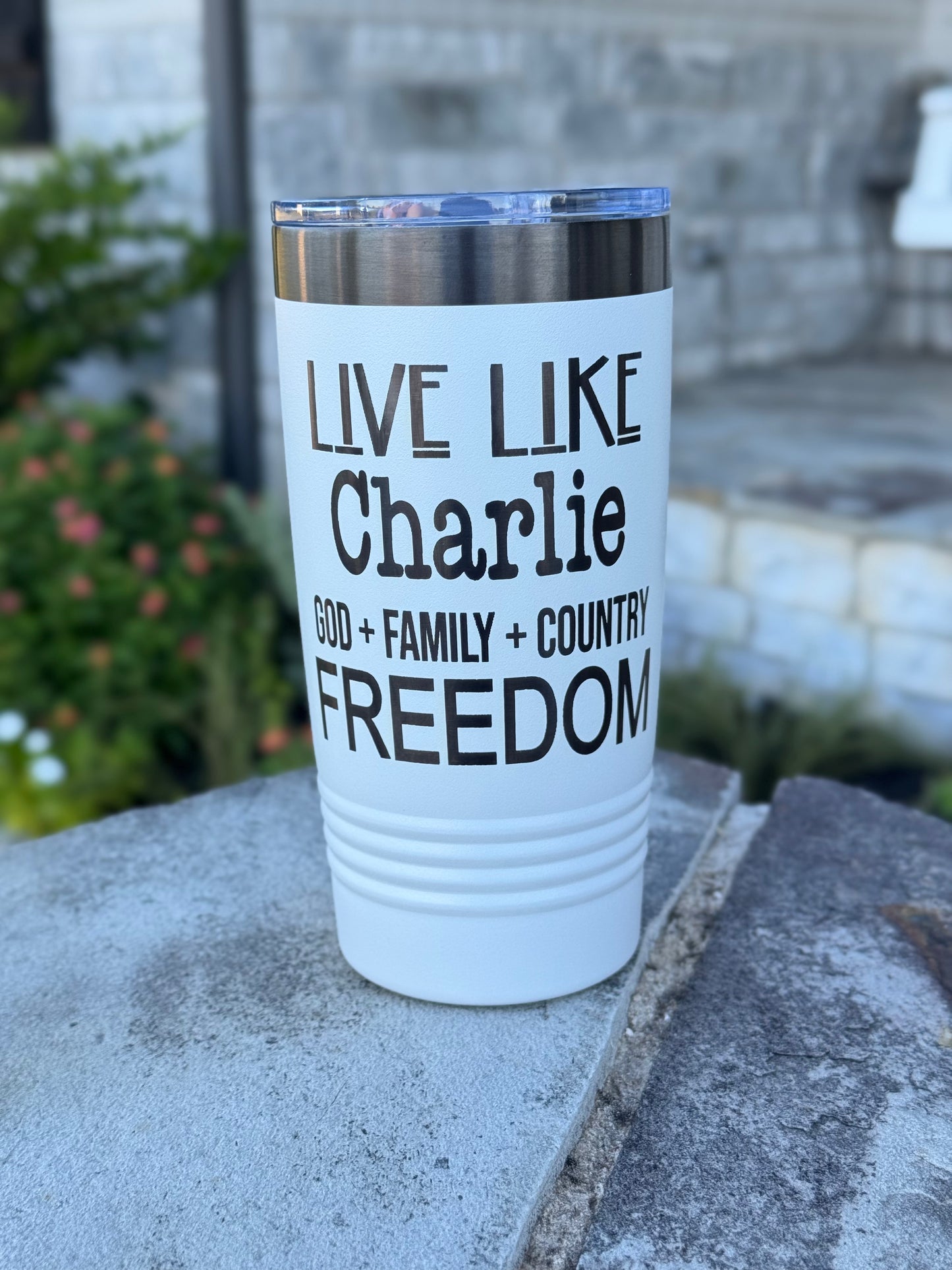 Engraved Tumbler Charlie Kirk Memorabilia