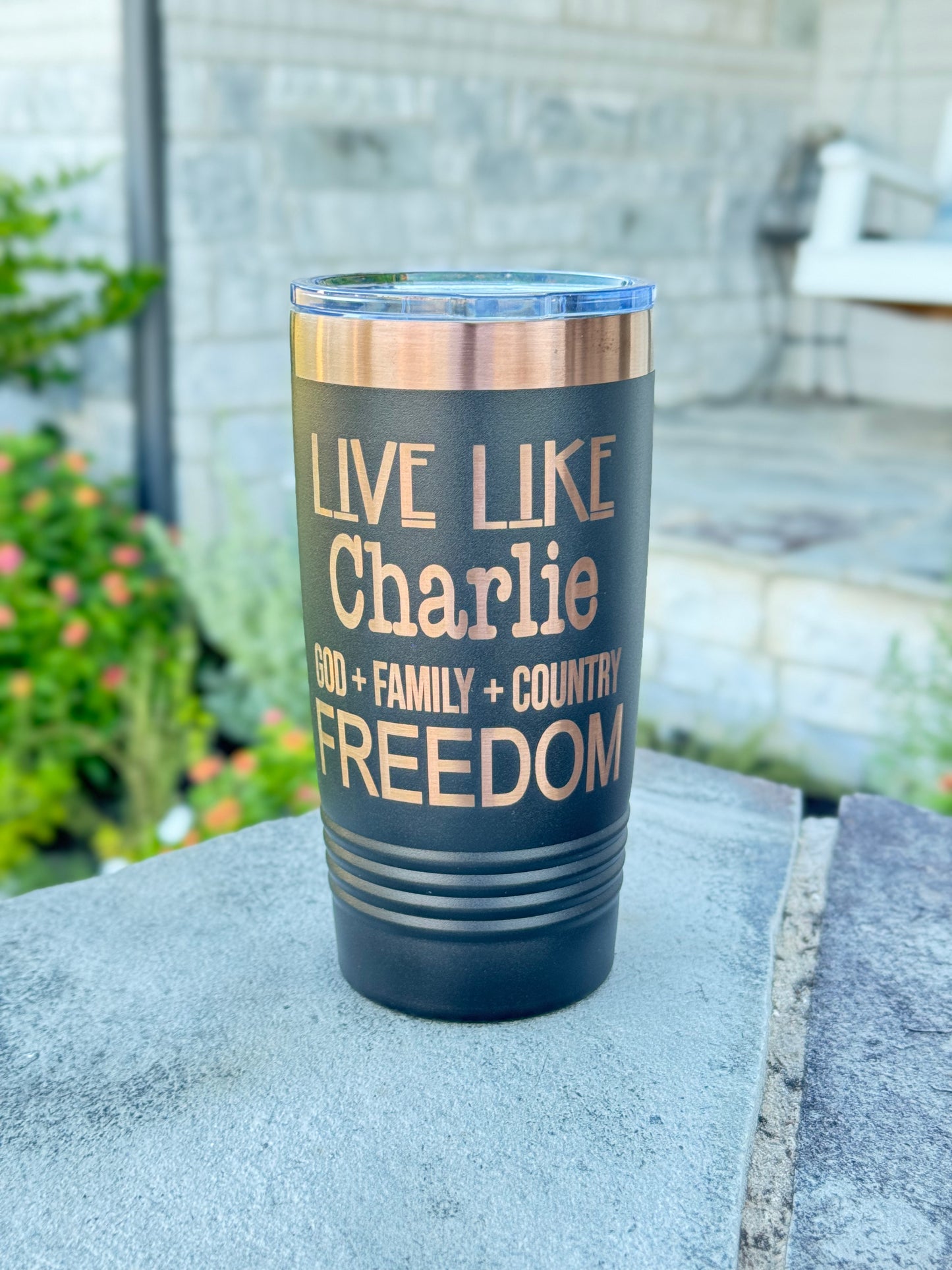 Engraved Tumbler Charlie Kirk Memorabilia
