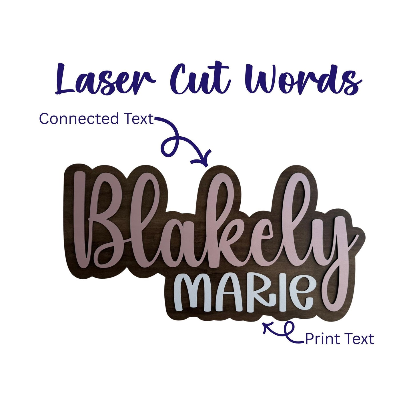 Wooden Connected Laser Cut Wood for Custom Signs