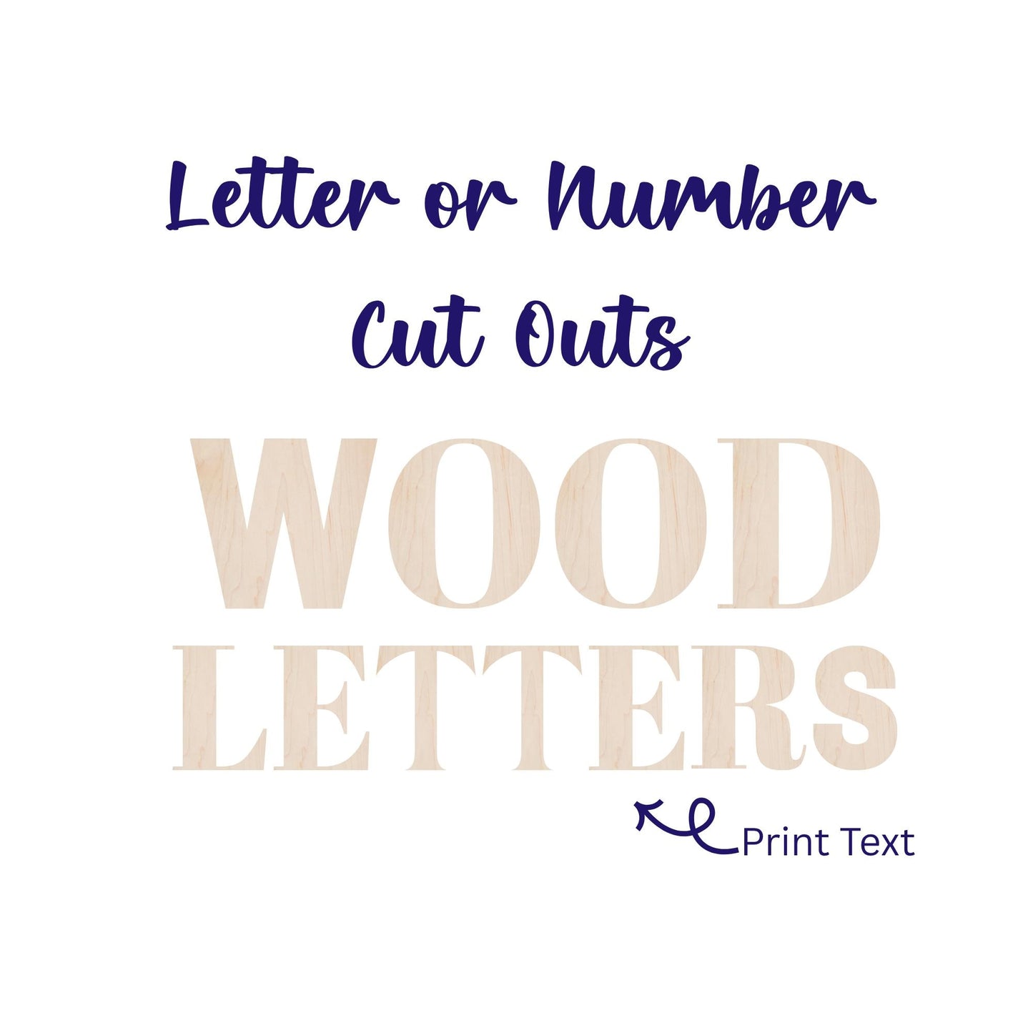 Wooden Laser Cut Outs Calligraphy Wood Letter for Signs Words Phrase Custom 3D Lettering Vertical Logo Small and Large Size Home Wall Art