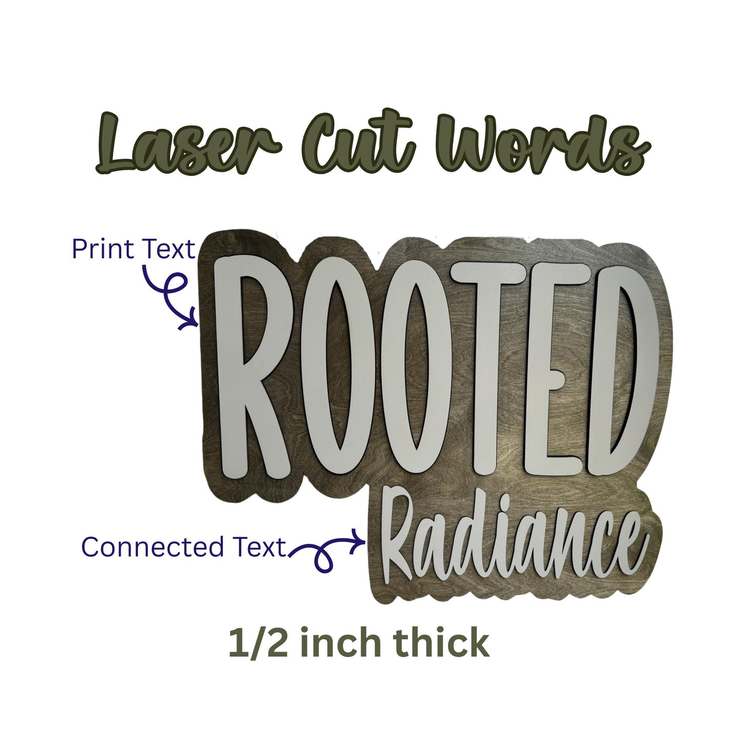 Wooden Connected Laser Cut Wood for Custom Signs