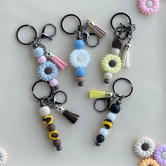 Western Sunflower Keychain Pendant
