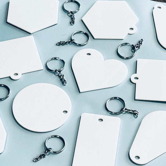 Keychain Blanks 1/8" thick Cast Acrylic for Sublimation