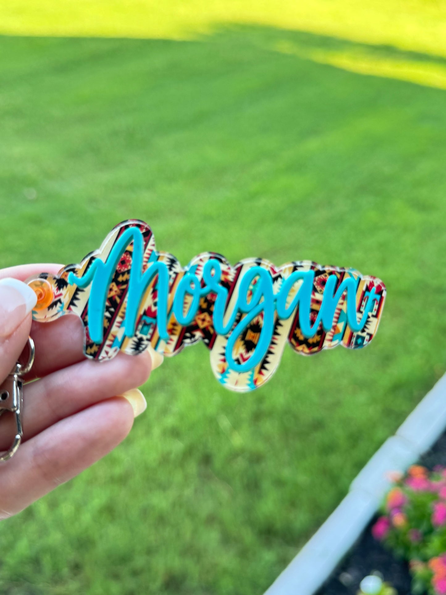 Aztec Western Style Personalized Keychains