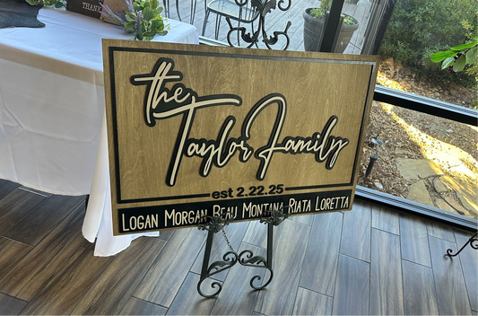 Custom Family Name Home Wall Decor
