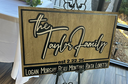 Custom Family Name Home Wall Decor