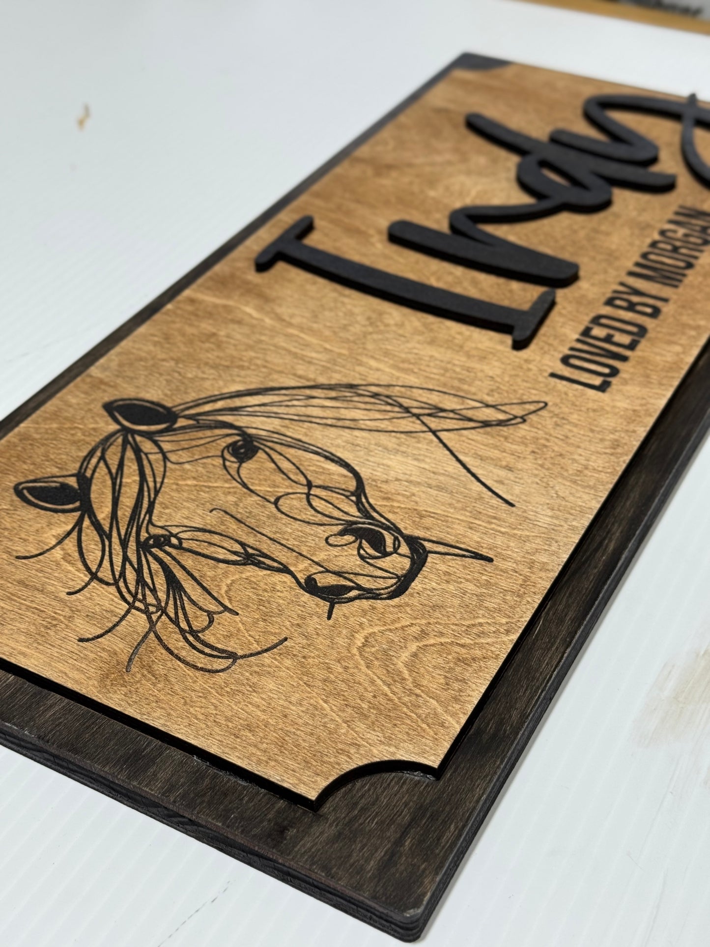 Custom Horse Stall Sign — Personalized Barn & Equestrian Decor