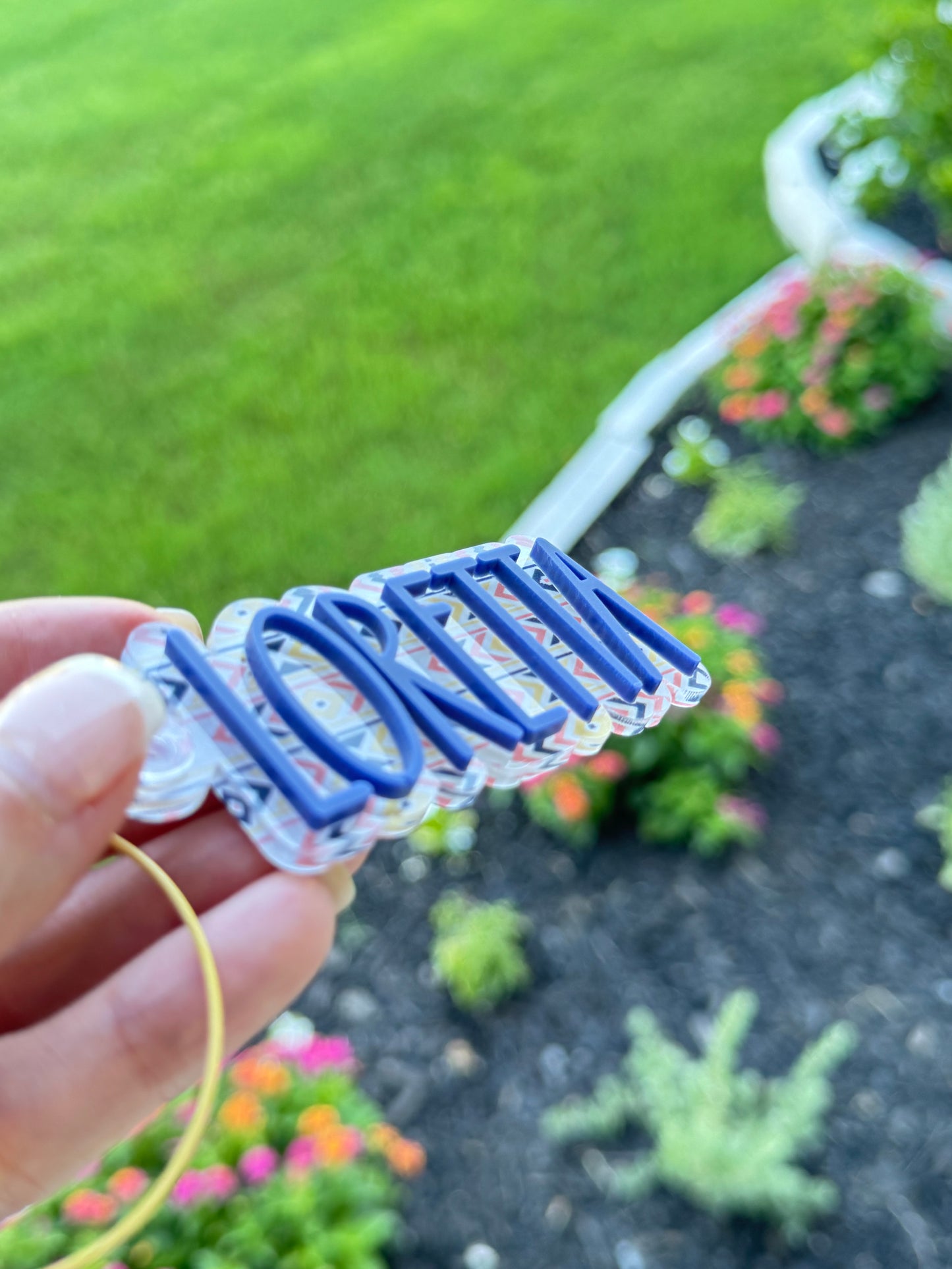 Aztec Style Personalized Keychain — Western Boho Accessory