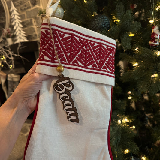 Stocking Name Tags Western Style Personalized