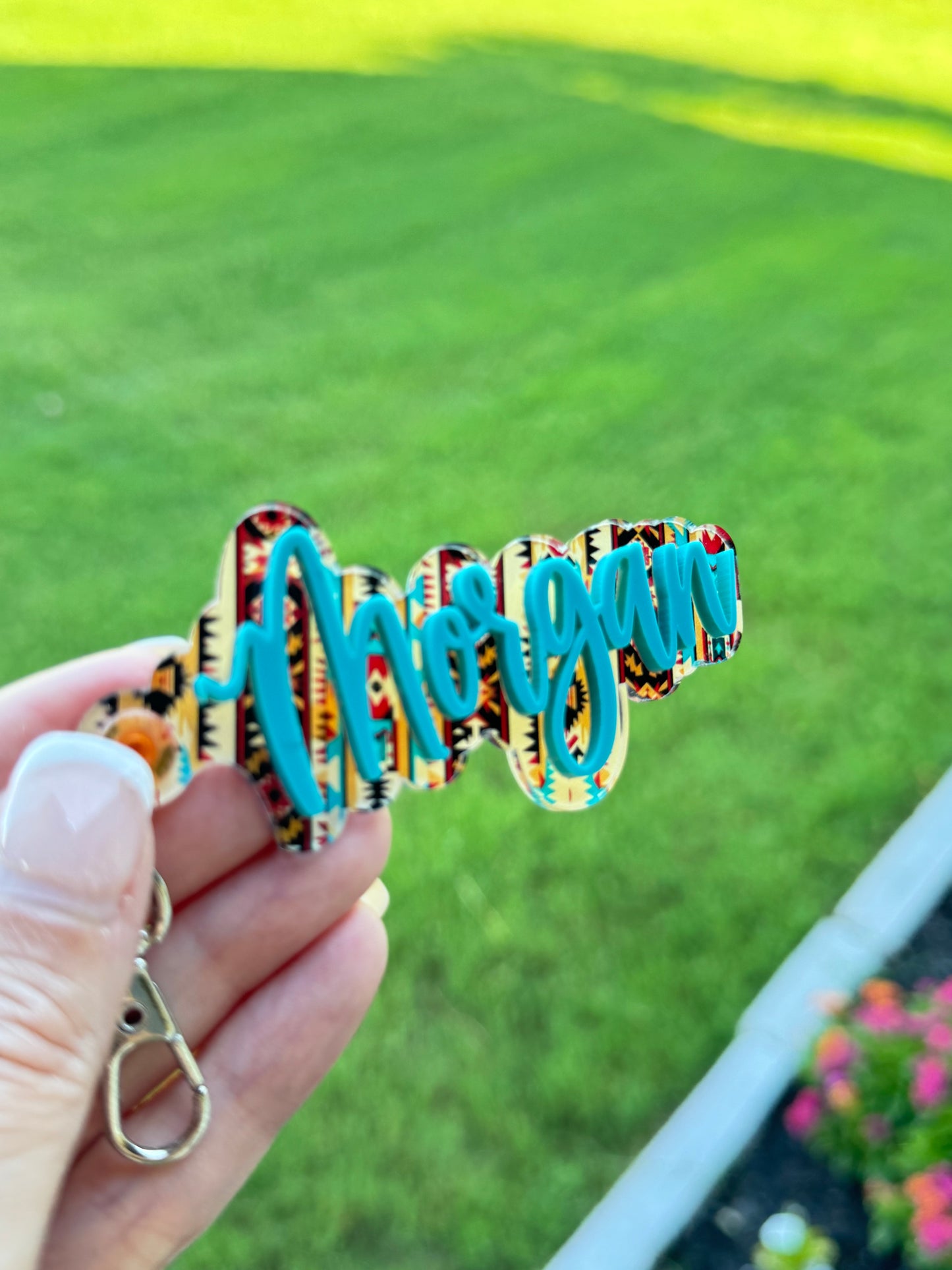 Aztec Western Style Personalized Keychains
