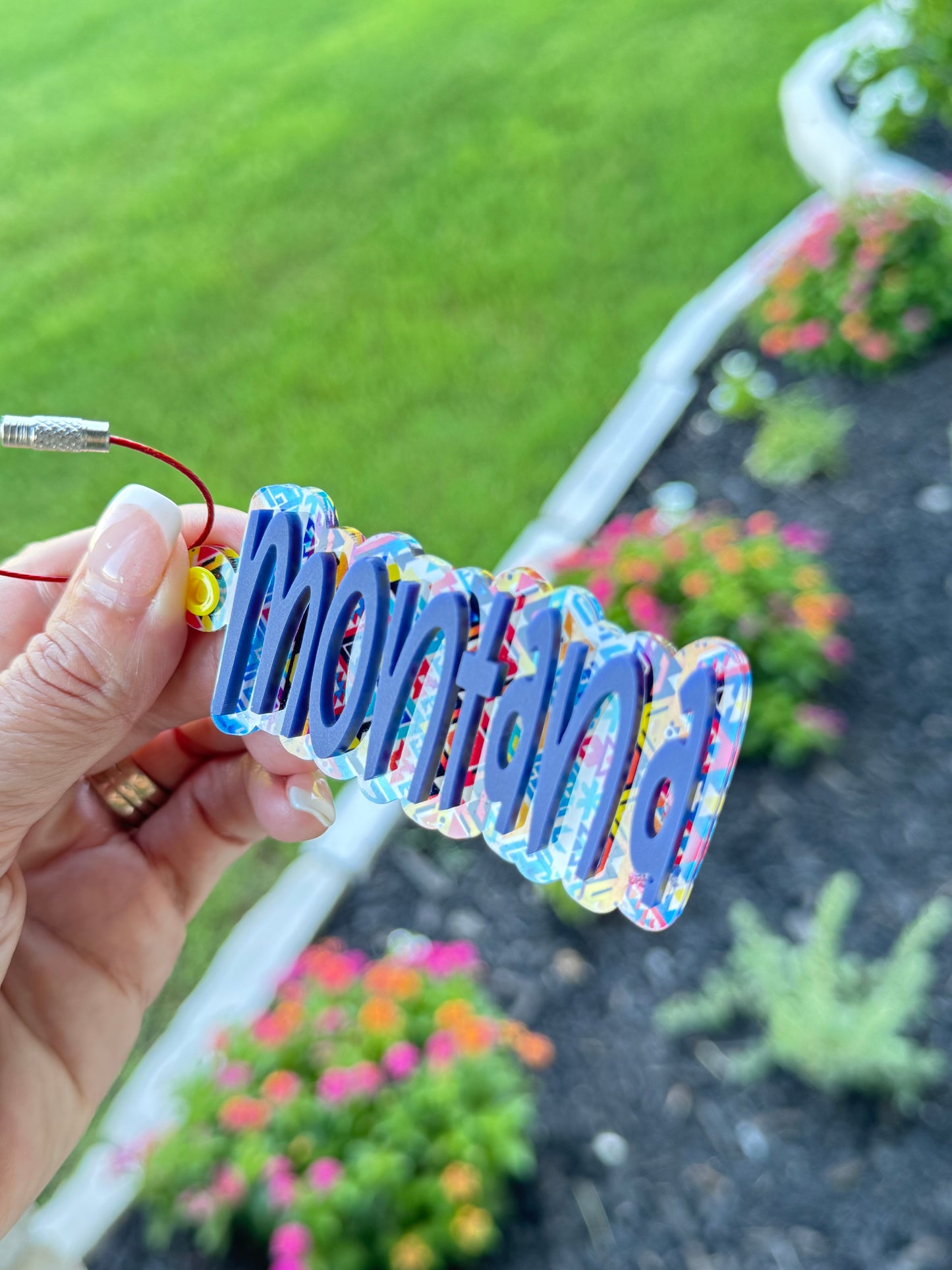 Aztec Rainbow Style Personalized Keychains