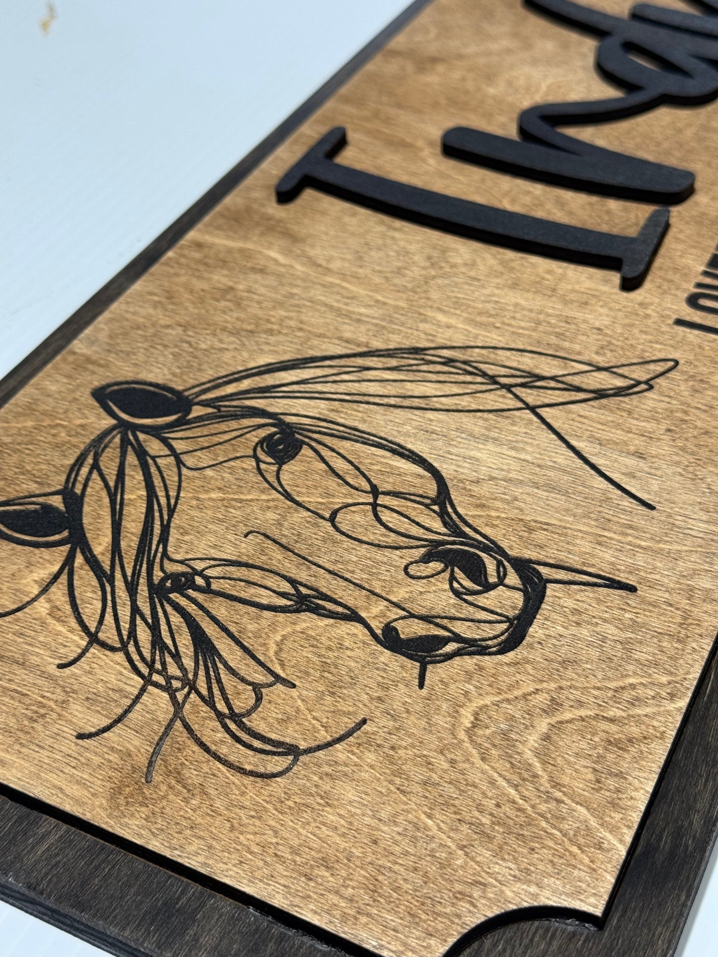 Custom Horse Stall Sign — Personalized Barn & Equestrian Decor