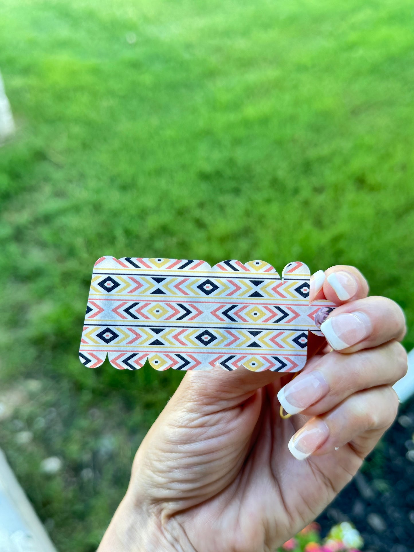 Aztec Style Personalized Keychain — Western Boho Accessory