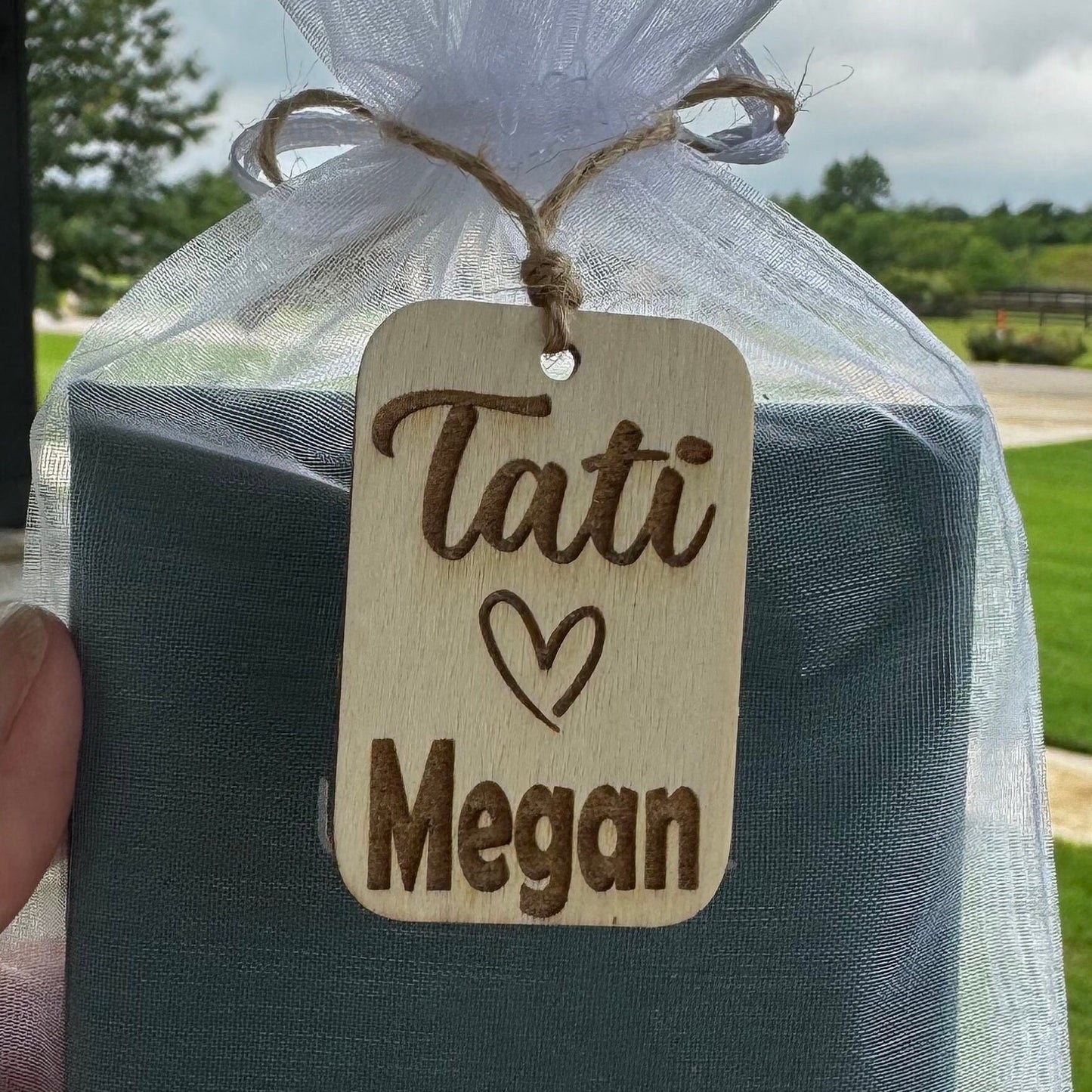 Wooden Gift Tag Custom Engraved