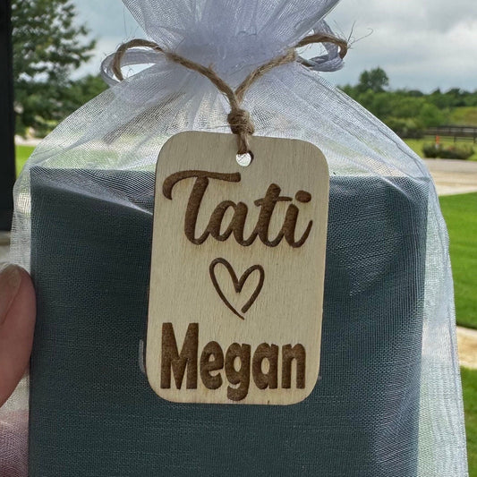 Wooden Gift Tag Custom Engraved