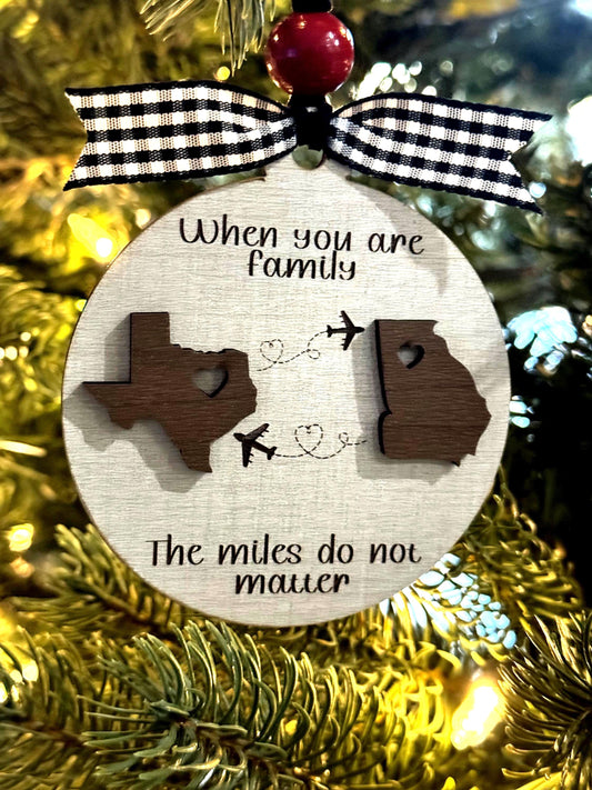 Christmas Ornaments with 2 or 3 States Made to Order