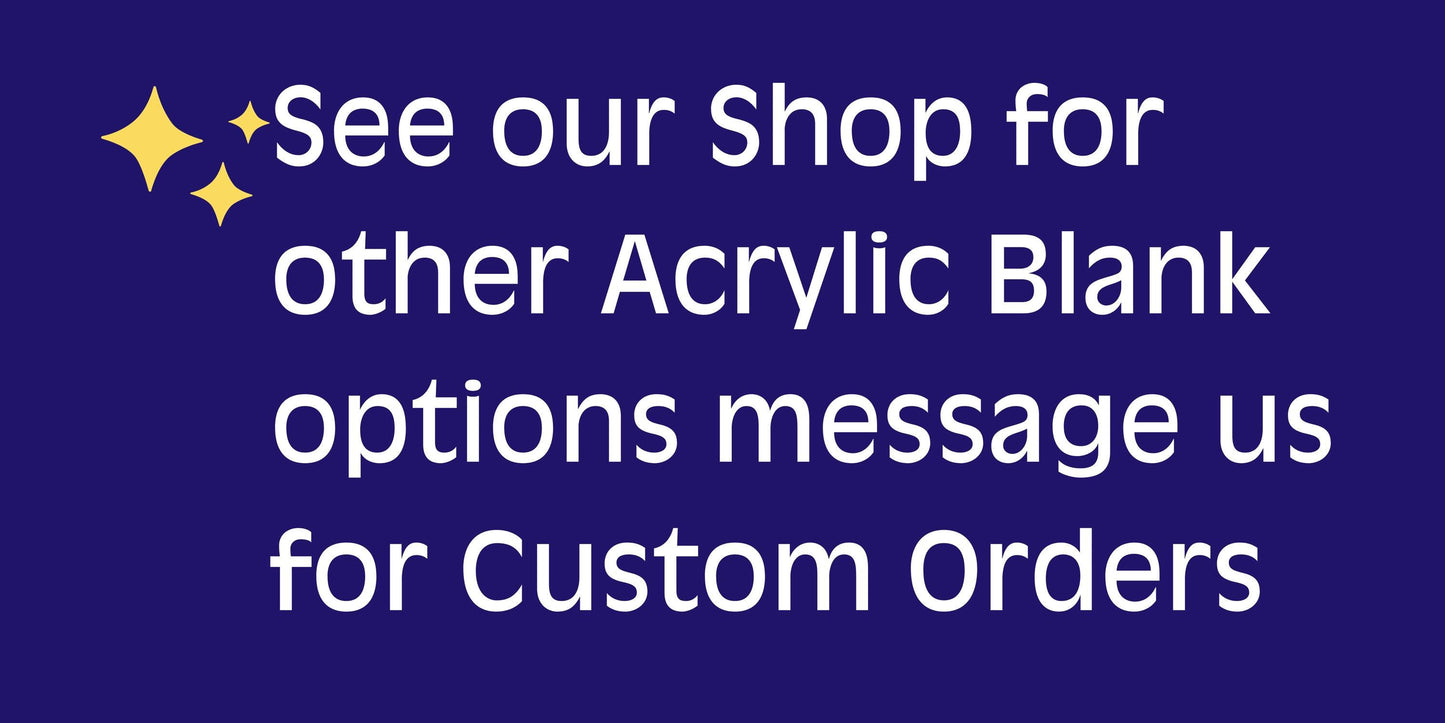 Half Arch Acrylic Blanks for Sublimation or UV Printing