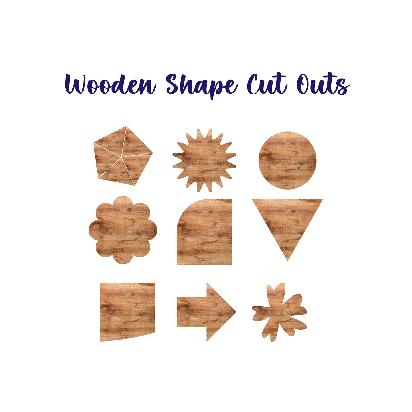 Custom Unfinished Wooden Shape Cut Outs Supplies for Crafting