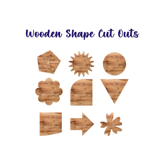 Custom Wooden Shapes Unfinished Supplies for Crafting 1/4 inch thick